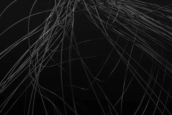 Kabelverwirrung Illustration Trendige Bewegungs Kunstwerk Der Stromkabel Hintergrund — Stockfoto