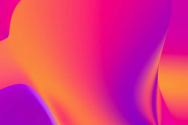 Mor ve sarı dalgalı sıvı gradyan pürüzsüz arkaplan. Soyut holografik sıvı 3D görüntüleme