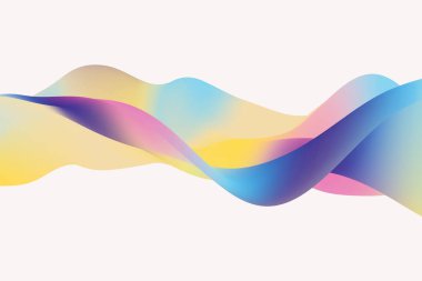 Yumuşak eğimli dalga arkaplanı. Soyut dalgalı şekil 3d oluşturma