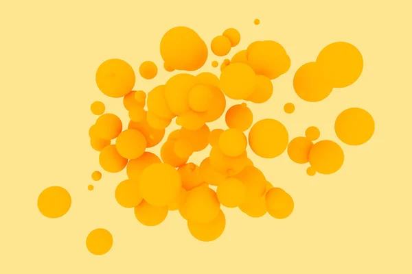 嚼口香糖黄泡泡 动态弹跳3D球的文字 — 图库照片