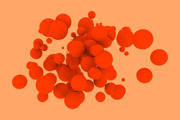 バナーやポスターのデザインのための赤の現代的なトレンディーなボール形状 リアルなダイナミック3Dイラスト — ストック写真
