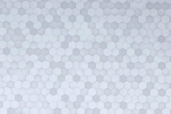 Білий Геометричний Шестикутник Абстрактна Ілюстрація Рендеринга — стокове фото