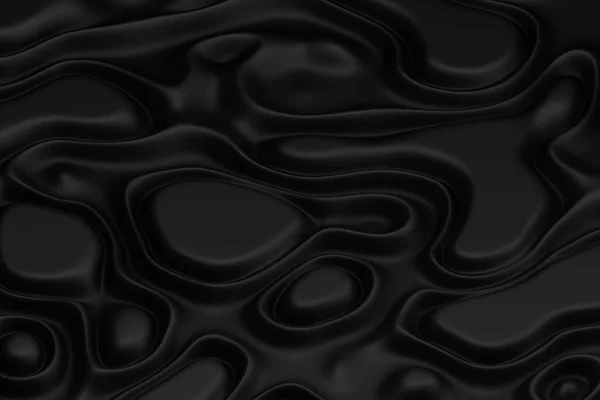 Black Curve Background Volume Folds Illustration — Stock Photo, Image