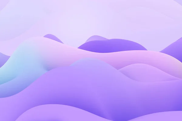Ніжний Фіолетовий Градієнтний Хвильовий Фон Абстрактна Хвиляста Форма Рендеринга — стокове фото