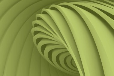 Açık yeşil dinamik bükülmüş şekil 3d oluşturma arkaplanı