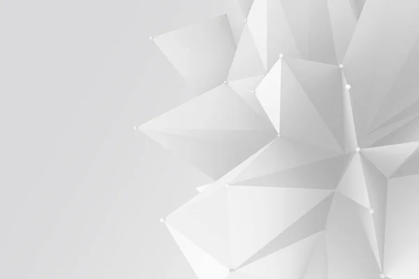 Γεωμετρικό Υπόβαθρο Λευκό Τρίγωνο Πολυγωνικό Σχήμα Ένα Διακοσμητικό Αιχμηρό Αντικείμενο — Φωτογραφία Αρχείου