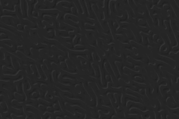 Abstracte Zwarte Willekeurige Vormen Oppervlak Rendering Organische Afgeronde Lijnen Achtergrond — Stockfoto