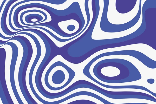 Ярко Голубая Жидкая Полоса Фон Концепции Абстрактная Жидкость Оптическая Иллюзия — стоковый вектор