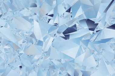 Donanma mavisi holografik gradyan parlak çokgen arka plan 3D görüntüleme. Soyut kırık buz dokusu çizimi