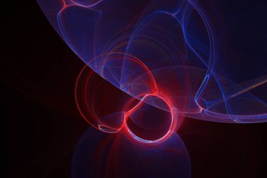 Soyut dijital dalga görselleştirmesi neon ışık çizgileri parti 3d görüntüleme arkaplanı gibi görünüyor
