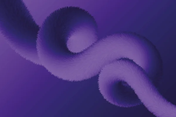 Темно Фиолетовый Волосатый Жидкий Градиентный Фон Динамическая Жидкость Изогнутой Пушистой — стоковый вектор