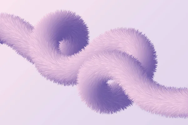 Abstraktní Něžná Vlnitá Ilustrace Fluffy Gradient Tekutý Tvar Pozadí — Stockový vektor