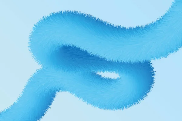 Blauwe Zachte Harige Vloeibare Gradiënt Gedraaid Vorm Achtergrond Curl Vloeibare — Stockvector
