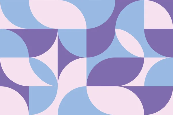 Diseño Patrón Inconsútil Mosaico Violeta Azul Estilo Retro Resumen Plano — Vector de stock