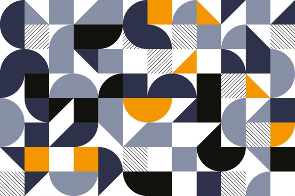 Trendy Minimalist Grid Mosaic Tileable Pattern Design Scandinavian Style — Stock Vector