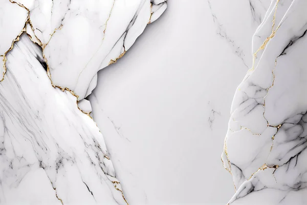 Krásná Polámaná Bílá Zlatá Mramorová Textura Abstraktní Mramorování Rám Ilustrace — Stock fotografie