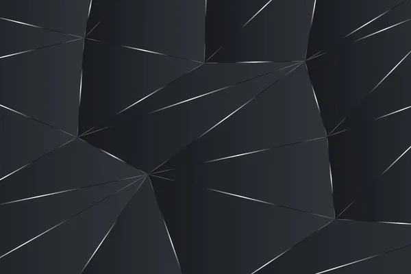 Illustration Polygonale Élégante Noir Fond Numérique Abstrait Luxe Vectoriel Avec — Image vectorielle