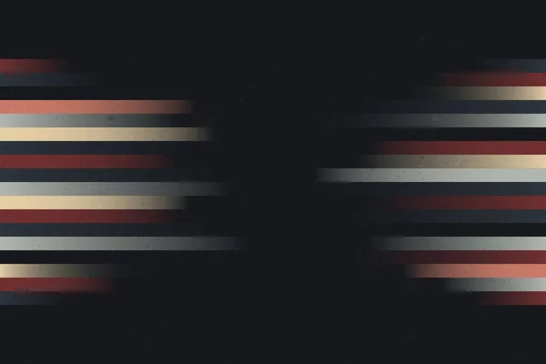 Lignes Mouvement Horizontales Abstraites Dégradé Multicolore Sur Fond Noir Avec — Image vectorielle