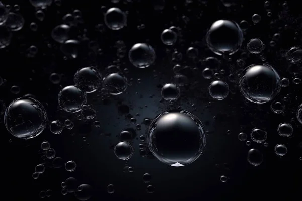 水下气泡运动的背景三维图解 — 图库照片