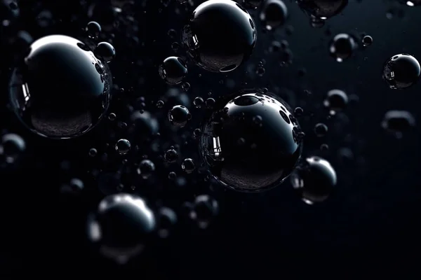水下气泡的文摘背景3D图解设计 — 图库照片