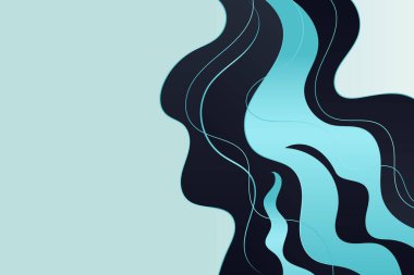 İnce çizgilerle gösterilmiş koyu mavi dalga arkaplanı