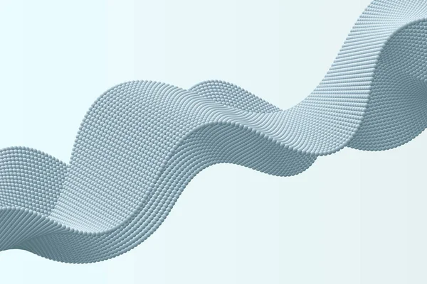 抽象的なスタイルでの粒子の背景の薄い青のボリューム波 — ストックベクタ