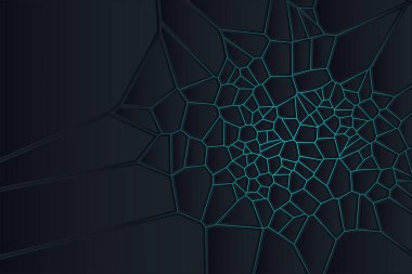 Voronoi diyagramının siyah çizimi geometrik tarzda dekoratif arkaplan ve gradyan arka ışık