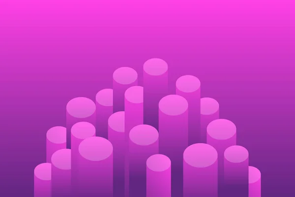 Линии Круга Объёма Розового Градиента Декоративном Векторном Фоне Движения — стоковый вектор