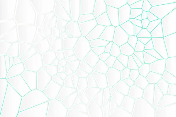 Hintergrund Des Weißen Voronoi Diagramms Mit Gradientenhintergrundbeleuchtung Abstraktes Gebrochenes Mosaik — Stockvektor
