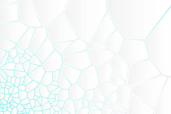 Αφηρημένη Εξωθημένη Λευκό Voronoi Μπλοκ Φόντο Ελάχιστα Καθαρά Εταιρικά Τοιχώματα — Διανυσματικό Αρχείο