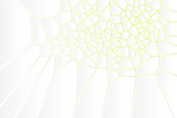 Schéma Voronoi Blanc Abstrait Bloque Modèle Cellulaire Mur Fond Géométrique — Image vectorielle