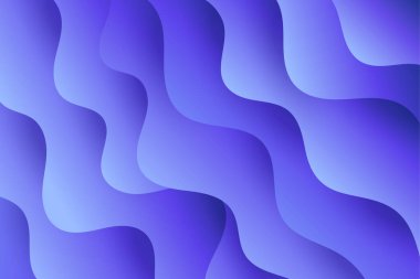 Mavi sıvı eğimli dalgalı çizim. Hareket dalgalarının soyut arkaplanı.