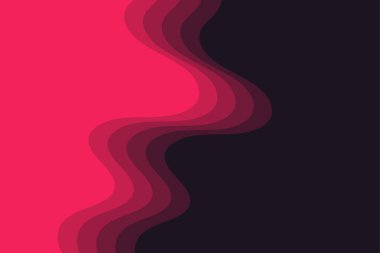 Dinamik dalgalı kağıt kesim tasarımı çizimi. Soyut oyulmuş dalgalar dekoratif arkaplan