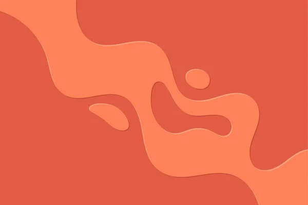Oranžové Dynamické Splash Vlnité Tvary Abstraktní Plastové Skvrny Dekorativní Pozadí — Stockový vektor