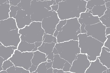 Soyut gri zemin çatlakları arka plan. Klasik stil tasarımında Grunge vektör dokusu. Kurumuş toprak çizimi