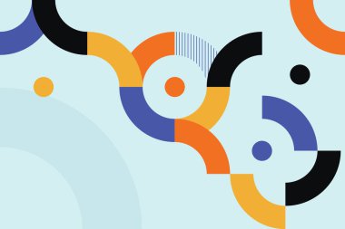 Yüzyılın ortalarından kalma. Yarı dairelerin ve dairelerin geometrik bileşimi.