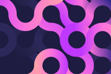 Sıvı gradyan kıvrımlı çizgilerin ve dairelerin soyut labirenti geometrik şekiller bileşim arka plan tasarımı