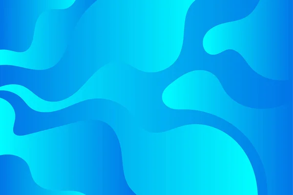 Abstraktes Blaues Flüssiges Wellenförmiges Gradienten Hintergrunddesign Trendige Zusammensetzung Dynamischer Flüssiger — Stockvektor