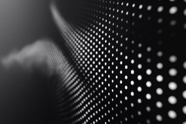 Ön plandan arka plana doğru beyaz noktaların küçüldüğü tek renkli bir arkaplan, karanlık bir yüzey üzerinde bir tünel etkisi yaratır