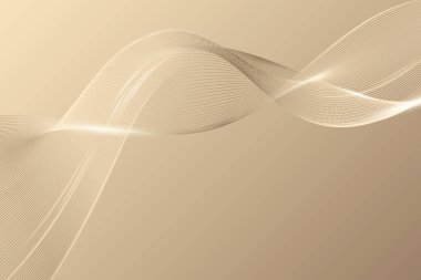 Zarif bir vektör arka planı var. Altın gibi parlak bir dalga. Lüks ve pürüzsüz.