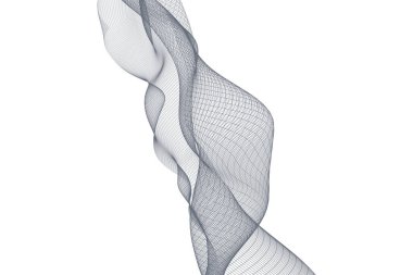 Beyaz olarak tasarlanmış, hassas, dalgalı hatlarını ve geometrik cazibesini vurgulayan bir gradyanı olan bir ağ örgüsü içeren minimalist bir arka plan.