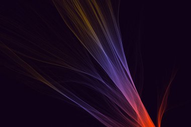 Mor ve kırmızı yıldırım elementleriyle çarpıcı bir elektrik plazması. Karanlık bir arka plana karşı büyüleyici ve güçlü bir etki yaratıyor.