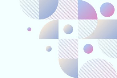 Sakin, soyut geometrik şekiller, yumuşak pastel renkler, kusursuz çizgili detaylar, barışçıl ve zarif bir arkaplan tasarımı yaratıyor.