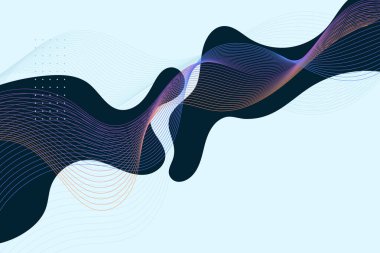 Bilim ızgara dalgaları ve neon çizgileri arkaplan görüntüleme