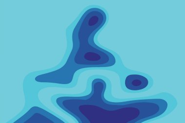 Kağıt kesikleriyle donanma mavisi arka plan. Soyut materyal tasarımı. Kağıt kesim dokusu çizimi