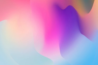 Bright fluid background. Modern neon gradient surface. Abstract liquid 3d shapes vivid colors texture clipart