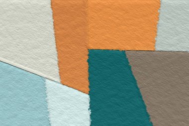 Kabataslak dokuya sahip renkli soyut mozaik. Renkli kare desenli arka plan. Yaratıcı duvar kağıdı ya da tasarım sanatı için resim. Metin için arkaplanda kopyalama alanı var.