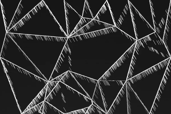 Черно Белый Геометрический Узор Грубым Текстурным Фоном Настенная Текстура Фона — стоковое фото