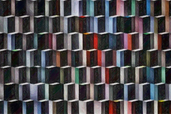 Πολύχρωμο Αφηρημένο Μωσαϊκό Τραχύ Φόντο Υφή Χρωματισμένο Φόντο Τετράγωνο Μοτίβο Royalty Free Εικόνες Αρχείου