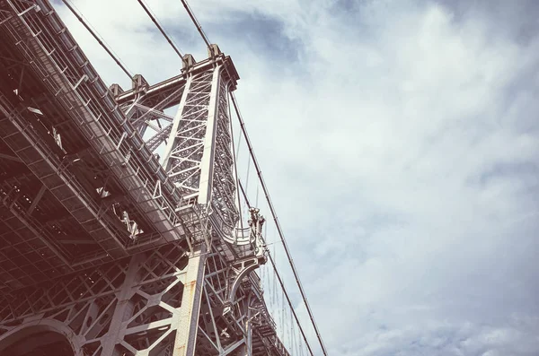 Zdjęcie Mostu Williamsburg Zastosowane Tonowanie Kolorów Nowy Jork Usa — Zdjęcie stockowe